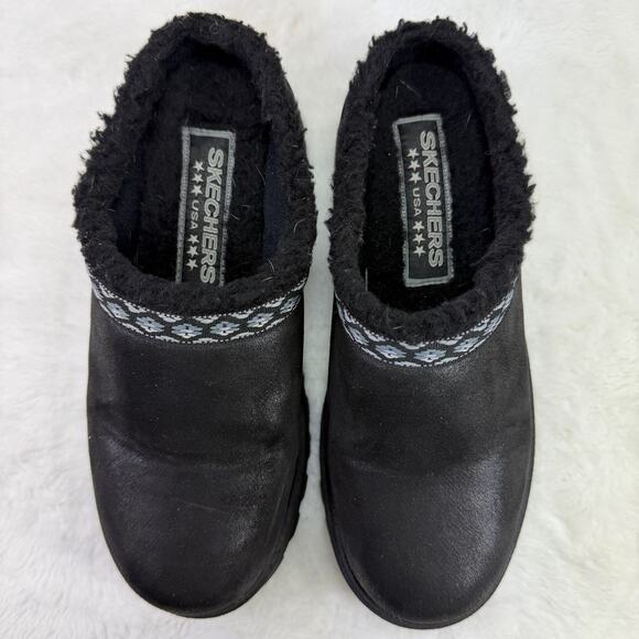 Skechers Shindigs Comfy Hour Clogs w/ Faux Sherpa Lining – Women’s US 6 - Picture 8 of 10